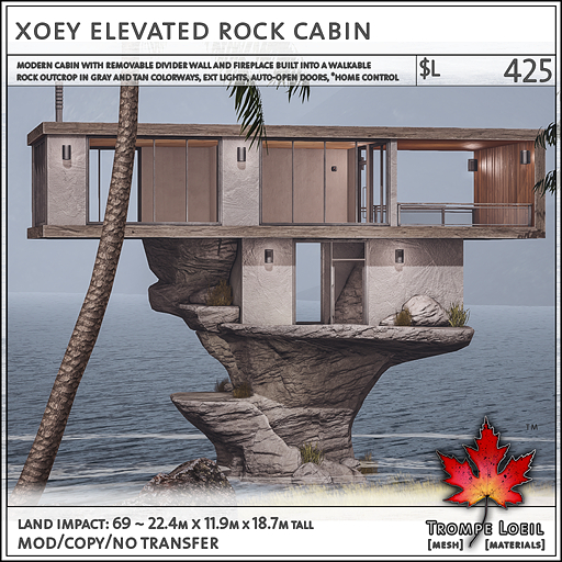 Trompe Loeil - Xoey Elevated Rock Cabin [mesh]