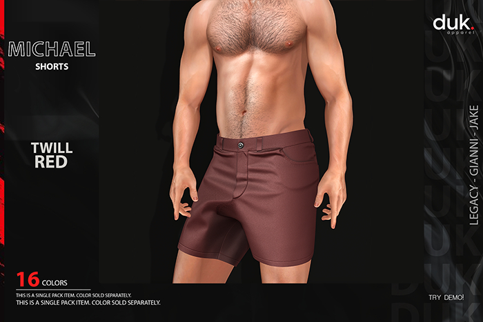 [DUK] - Michael Shorts // - Twill #Red -Wear