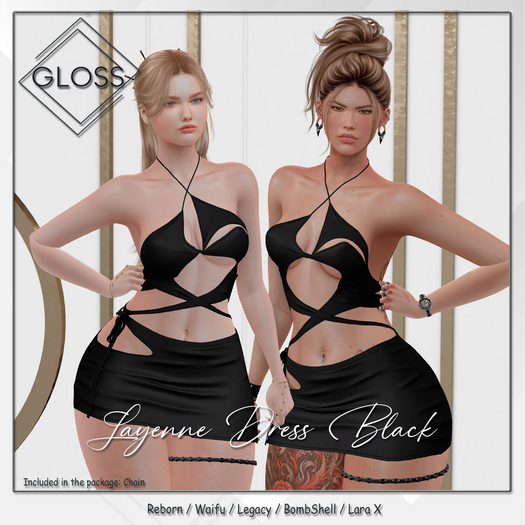 *Gloss* Layenne Dress Black
