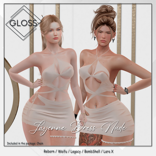 *Gloss* Layenne Dress Nude