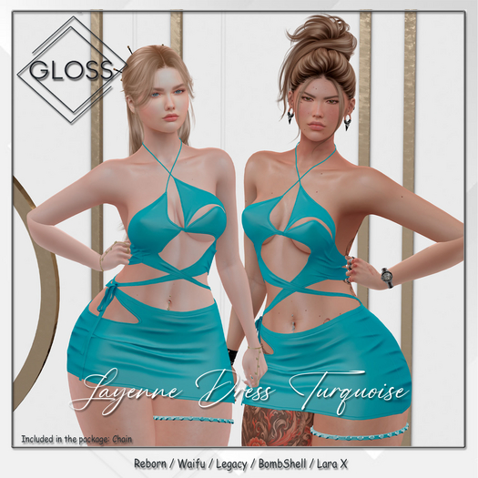 *Gloss* Layenne Dress Turquoise