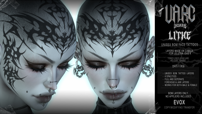 [VARC] Lithe Face Tattoos  -  Bom Lel EvoX