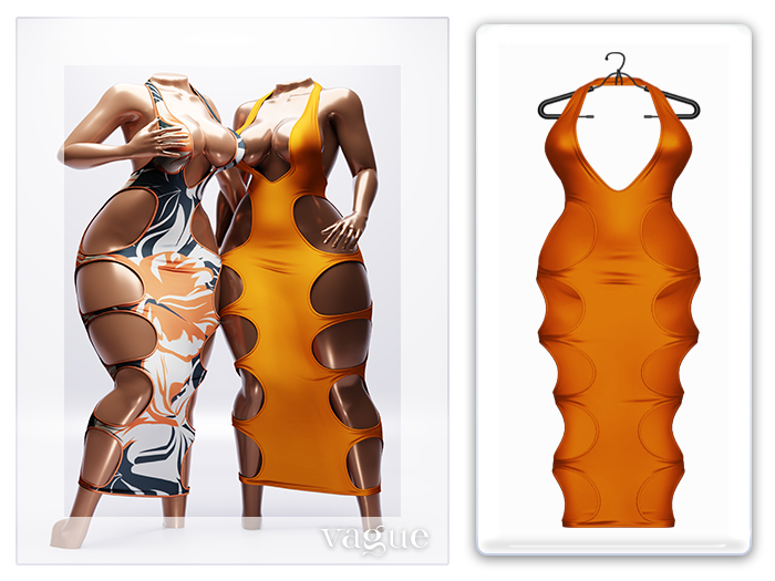 Vague. Lay Dress - Orange -