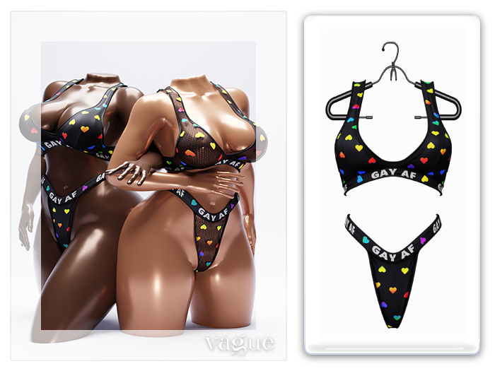 Vague. Gay AF Set - Black -