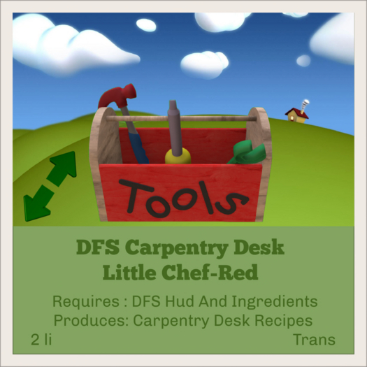DFS Carpentry Desk - Little Chef - Red