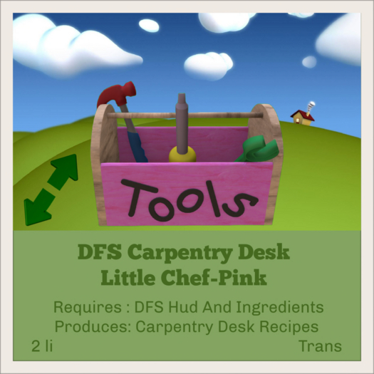 DFS Carpentry Desk - Little Chef - Pink