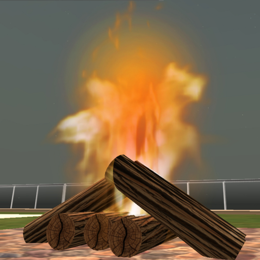 Bonfire with animated fire