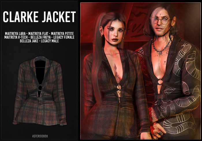 AsteroidBox. Clarke Jacket - Red Plaid