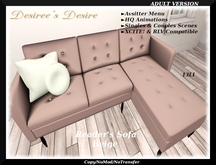  Reader's Beige Sofa - Adult Version, 226 Animations In Total + RLV & XCITE! COMPATIBLE