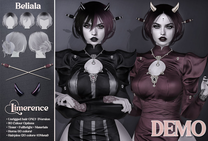 {Limerence} DEMO Beliala hair-Fatpack