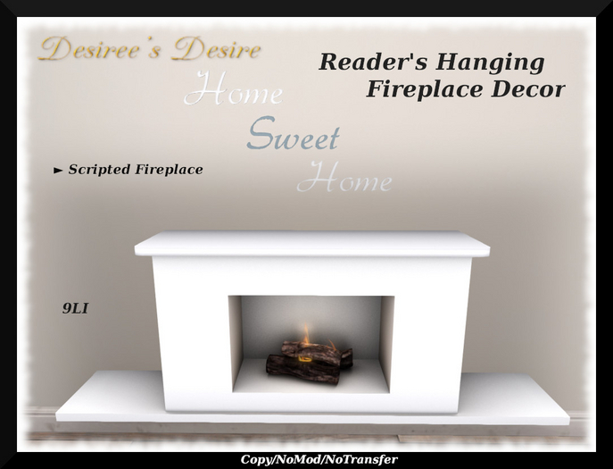 Reader's Hanging Fireplace Decor Set