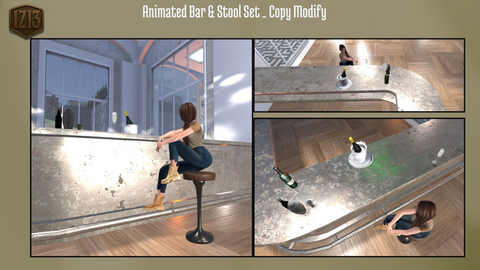 Animated Bar & Stool Set _ Copy Modify