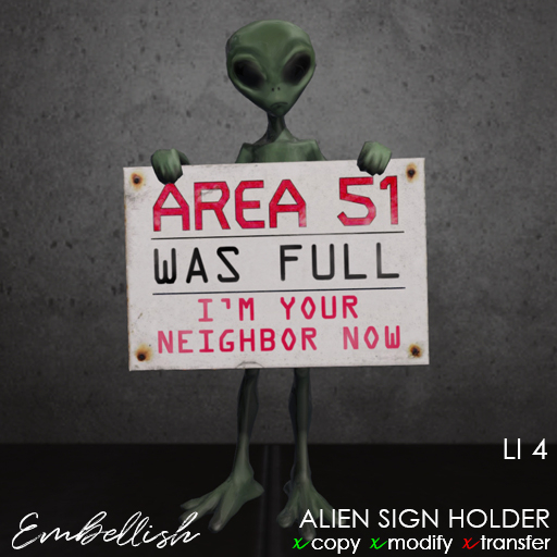 Alien Sign Holder