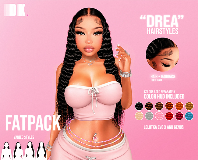 Dark Pink. "Drea" Fatpack