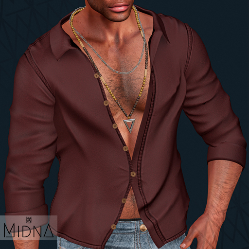 MIDNA - Daniel Shirt - BURGUNDY [ADD]