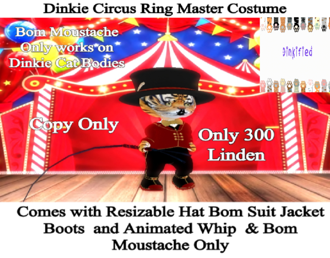 300Dinkified Dinkie  Circus Ring Master Costume