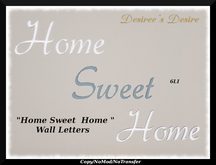 Reader's Home Sweet Home Wall Letters