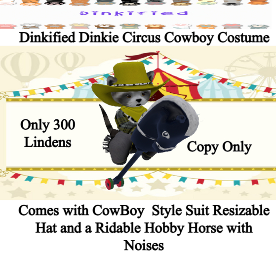 300Dinkified Dinkie  Circus Cowboy Costume