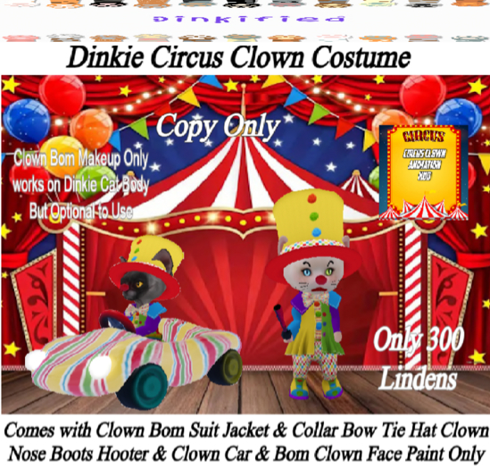 300Dinkified  Dinkie Circus Clown Costume
