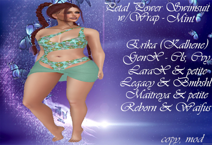 Petal Power Swimsuit Mint