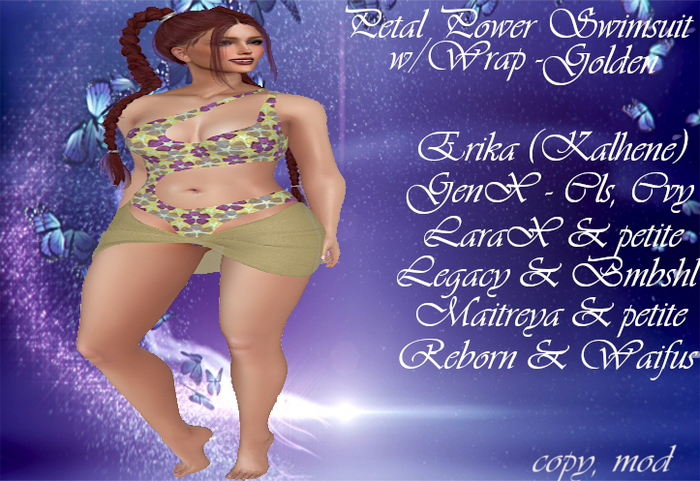 Petal Power Swimsuit Golden