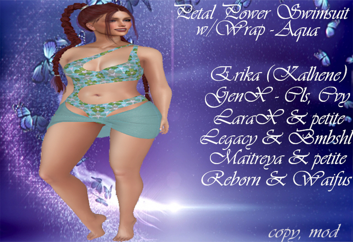 Petal Power Swimsuit Aqua