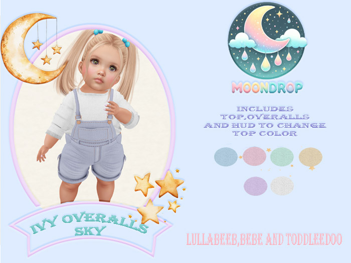 Moondrop~Ivy overalls  Sky ADD ME