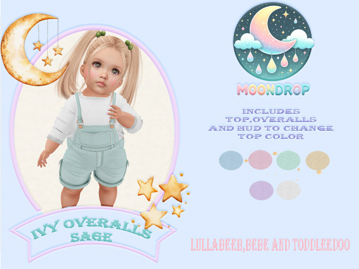 Moondrop~Ivy overalls  Sage ADD ME