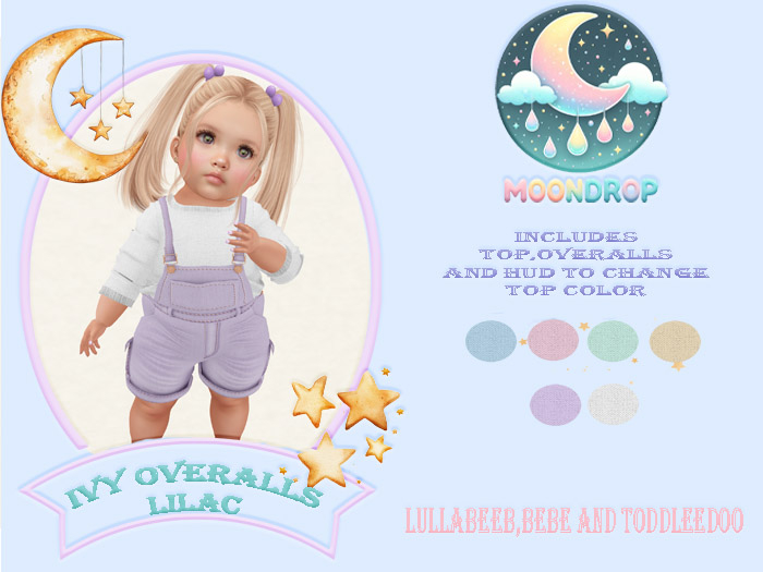 Moondrop~Ivy overalls  Lilac ADD ME
