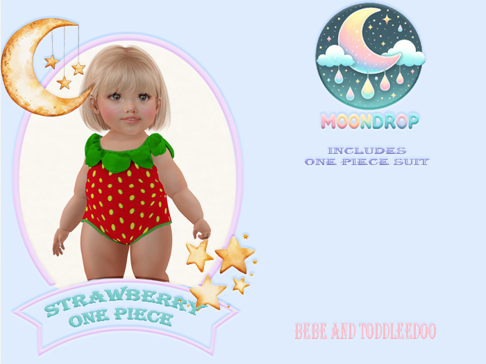 Moondrop~Feeling Fruity Strawberry One Piece  ADD ME