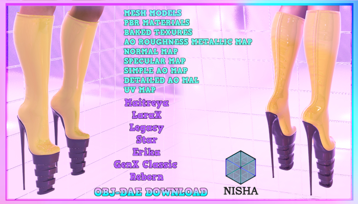 Nisha - Rey boots full perm mesh Download