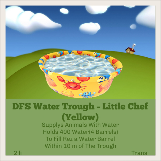 DFS Water Trough - Little Chef (Yellow)