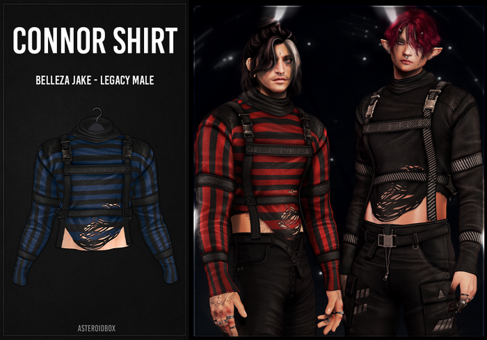 AsteroidBox. Connor Shirt - Blue Stripes