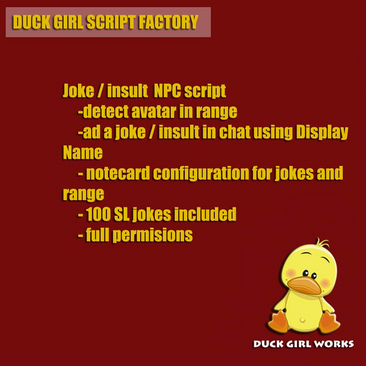 joke / Insult npc full perm script