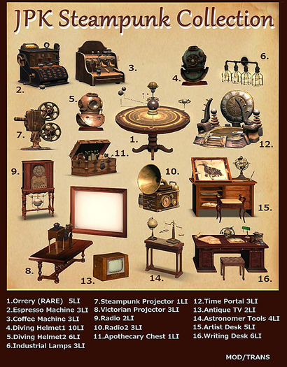 01.**JPK Steampunk Collection -Orrery - RARE