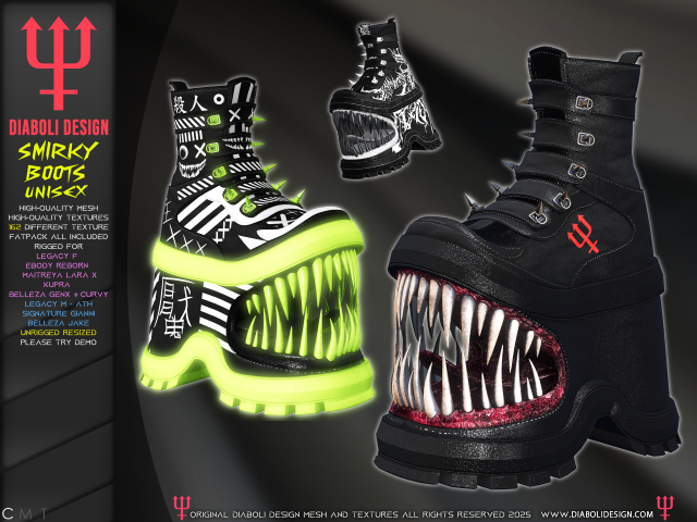 DIABOLI DESIGN - SMIRKY BOOTS UNISEX