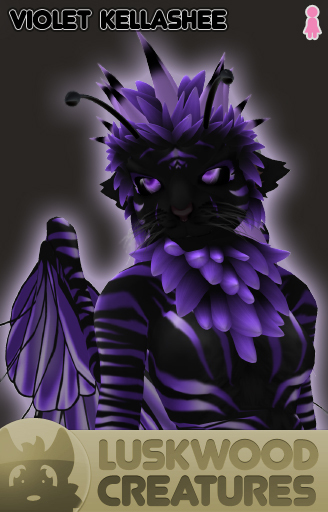 Luskwood Violet / Purple Kellashee Avatar - Female - Complete Furry Avatar