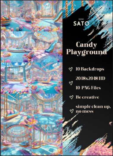 SATO - Candy PlayGround backdrops (UNPACK)