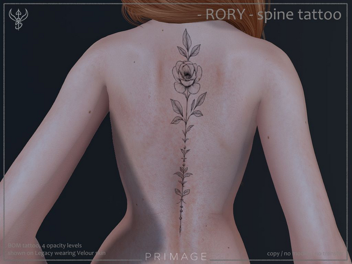 PRIMAGE - RORY spine tattoo