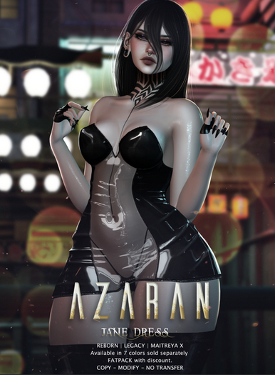 AZARAN - JANE DRESS - BLACK.