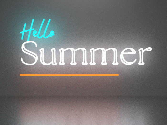 Hello summer 2 neon sign Full Permission