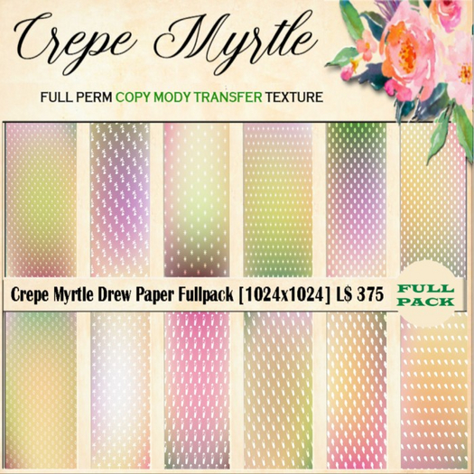 Crepe Myrtle Drew Paper Fullpack