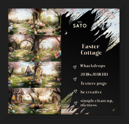 SATO - Easter Cottage backdrops (UNPACK)