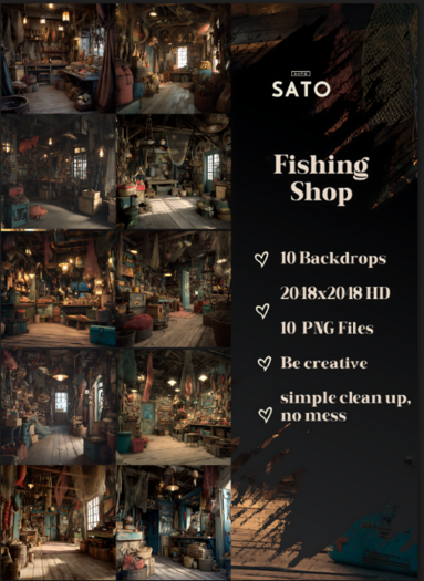 SATO - Fishing Shop backdrops (UNPACK)