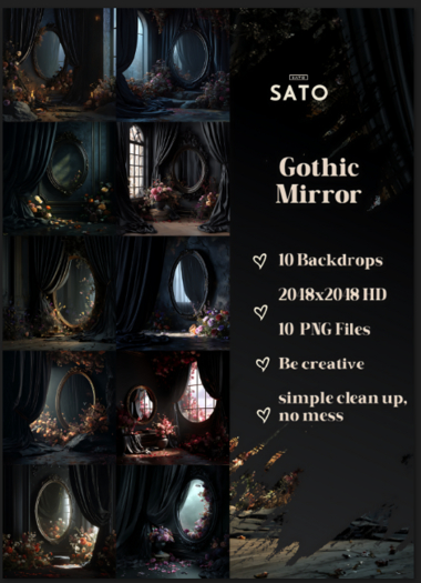 SATO - Gothic Mirror backdrops (UNPACK)