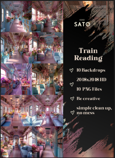 SATO - Train Reading backdrops (UNPACK)