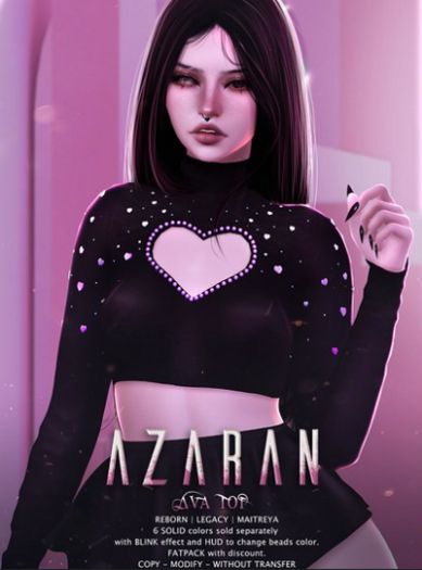 AZARAN - AVA TOP - PURPLE.