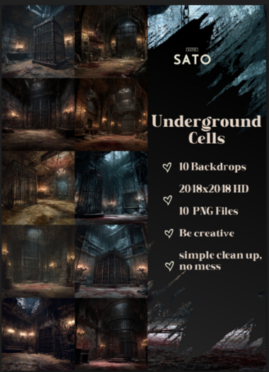 SATO - Underground cells backdrops (UNPACK)