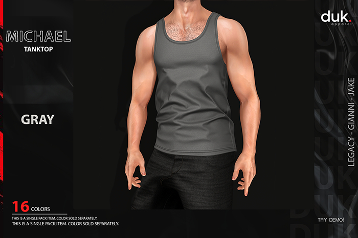 [DUK] - Michael Tanktop  //  - Gray - Wear