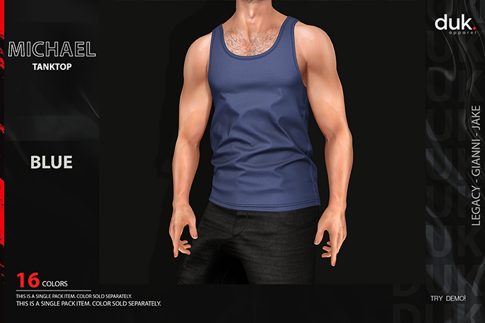 [DUK] - Michael Tanktop  //  - Blue - Wear